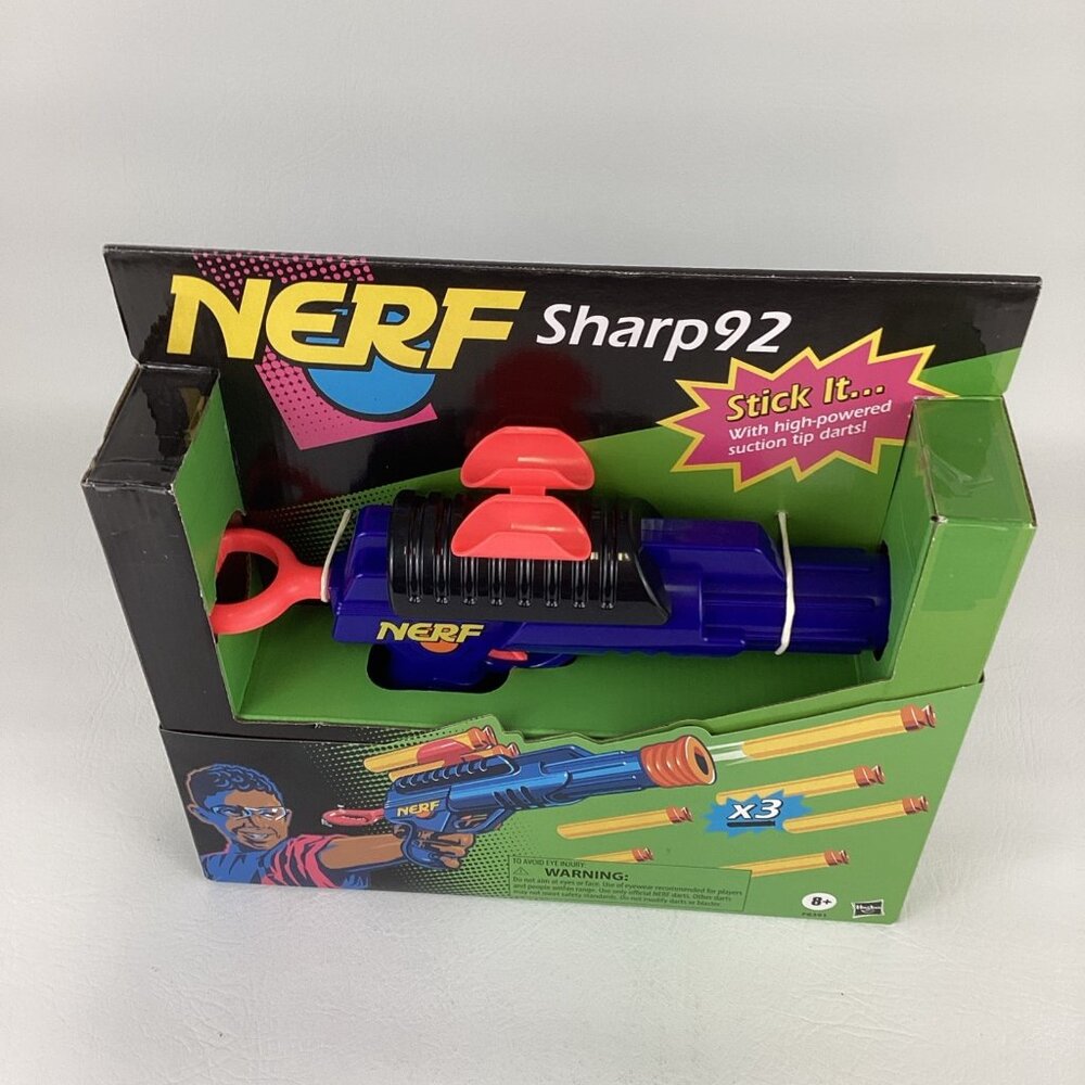 Nerf Sharp92 Soft Dart Blaster Gun High Power Suction Tip Darts Retro Toy New - Picture 2 of 8